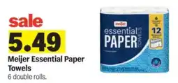 Meijer Meijer Essential Paper Towels offer