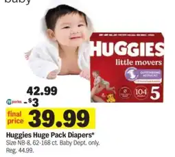 Meijer Huggies huge pack diapers offer