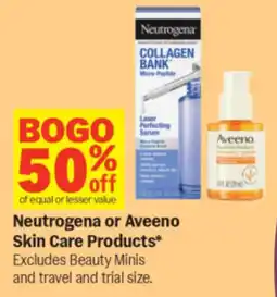 Meijer Neutrogena or Aveeno Skin Care Products offer