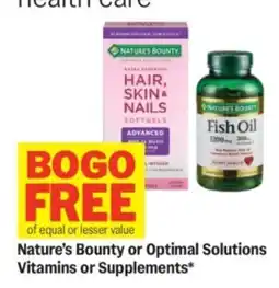Meijer Nature's Bounty vitamins or supplements offer