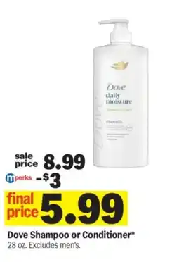 Meijer Dove Shampoo or Conditioner offer