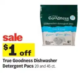 Meijer True Goodness Dishwasher Detergent Pacs offer