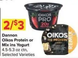 Shop 'n Save Dannon Oikos Protein or Mix ins Yogurt offer