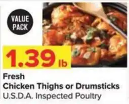 Shop 'n Save Fresh Chicken Thighs or Drumsticks offer