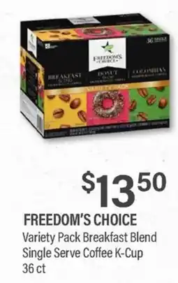Commissary Freedom's Choice Variety Pack Breakfast Blend Single Serve Coffee K-Cup offer