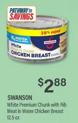 Commissary Swanson white premium chunk with rib meat in water chicken breast offer