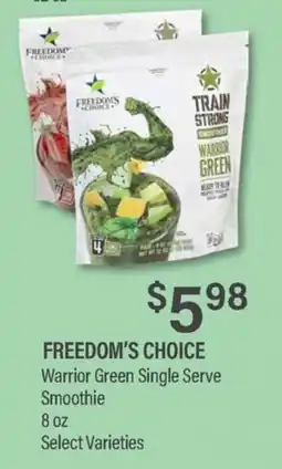 Commissary Freedom's Choice Warrior Green Single Serve Smoothie offer