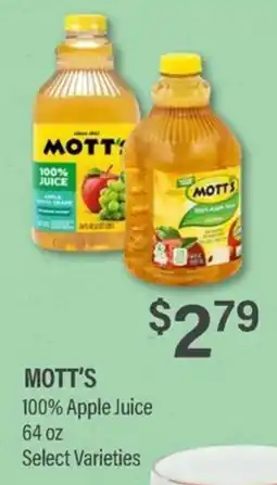 Commissary Mott's 100% Apple Juice offer