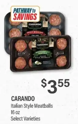 Commissary Carando Italian Style Meatballs offer