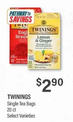 Commissary Twinings single tea bags offer