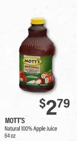Commissary Mott's Natural 100% Apple Juice offer