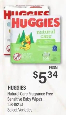 Commissary Huggies natural care fragrance free sensitive baby wipes offer