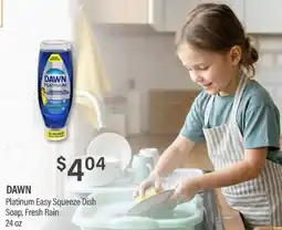 Commissary Dawn Platinum Easy Squeeze Dish Soap, Fresh Rain offer