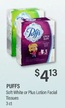 Commissary Puffs soft white or plus lotion facial tissues offer