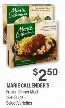 Commissary Marie Callender's Frozen Dinner Meal offer