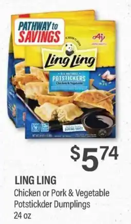 Commissary Ling Ling Chicken or Pork & Vegetable Potstickder Dumplings offer