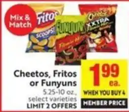 Save Mart Cheetos, Fritos or F纭uns offer