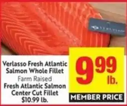 Save Mart Verlasso Fresh Atlantic Salmon Whole Fillet offer