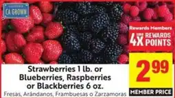 Save Mart Strawberries or Blueberries, Raspberries or Blackberries offer