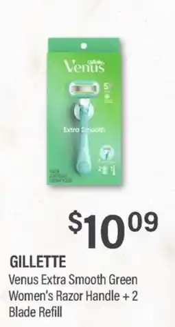 Commissary Gillette Venus Extra Smooth Green Women's Razor Handle + 2 Blade Refill offer