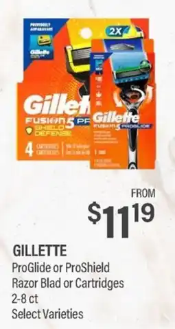 Commissary Gillette ProGlide or ProShield Razor Blad or Cartridges offer