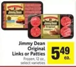 Save Mart Jimmy Dean Original Links or Patties offer