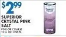 Compare Foods Superior crystal pink salt offer