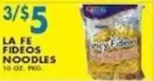 Compare Foods La Fe Fideos Noodles offer