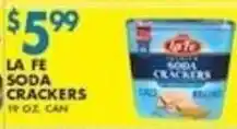 Compare Foods La fe soda crackers offer