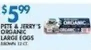 Associated Pete & Jerry's organic large eggs offer