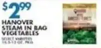 Associated Hanover steam in bag vegetables offer