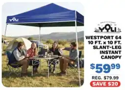 Big 5 Yoli westport 64 slant-leg instant canopy offer