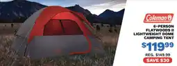 Big 5 Coleman 6-person flatwoods ii lightweight dome camping tent offer