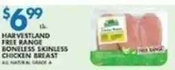 Associated Harvestland free range boneless skinless chicken breast offer