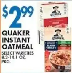 Associated Quaker instant oatmeal offer