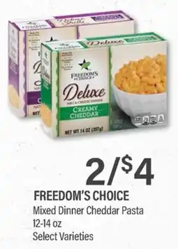 Commissary Freedom's Choice Mixed Dinner Cheddar Pasta offer