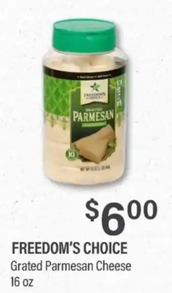 Freedom's Choice Grated Parmesan Cheese