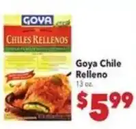 Vallarta Supermarkets Goya Chile Relleno offer