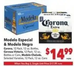 Vallarta Supermarkets Modelo Especial & Modelo Negra offer