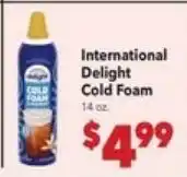 Vallarta Supermarkets International Delight Cold Foam offer