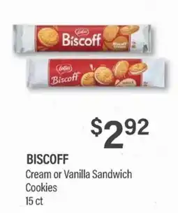 Commissary Biscoff Cream or Vanilla Sandwich Cookies offer