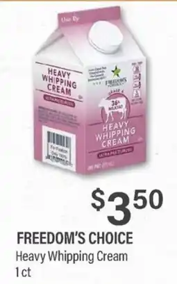 Commissary Freedom's Choice Heavy Whipping Cream offer