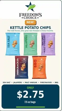 Commissary Freedom's Choice kettle potato chips offer