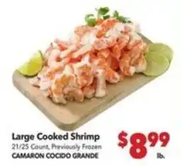 Vallarta Supermarkets Camaron Cocido Grande Large Cooked Shrimp offer