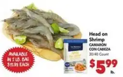 Vallarta Supermarkets Head on Shrimp offer