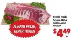Vallarta Supermarkets Fresh Pork Spare Ribs offer