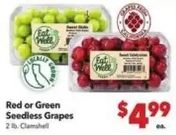 Vallarta Supermarkets Red or Green Seedless Grapes offer