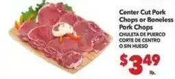 Vallarta Supermarkets Center Cut Pork Chops or Boneless Pork Chops offer