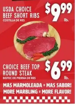 Vallarta Supermarkets Usda choice beef short ribs offer