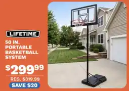 Big 5 Lifetime 50 in. portable basketball system offer